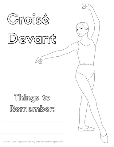 Ballet Technique Coloring Pages Vol. 1 - StretchStrength.com