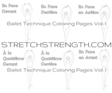Ballet Technique Coloring Pages Vol. 1 - StretchStrength.com