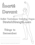 Ballet Technique Coloring Pages Vol. 1 - StretchStrength.com