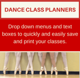 Dance Class Planner - Jazz Class Beginner to Advanced - StretchStrength.com