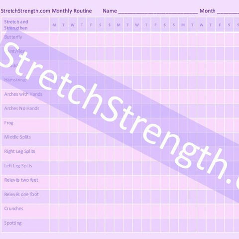 Daily Stretch and Strength Exercise Checklist for Dancers - StretchStrength.com