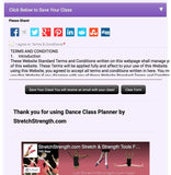 Online Dance Class Planner - Ballet - StretchStrength.com