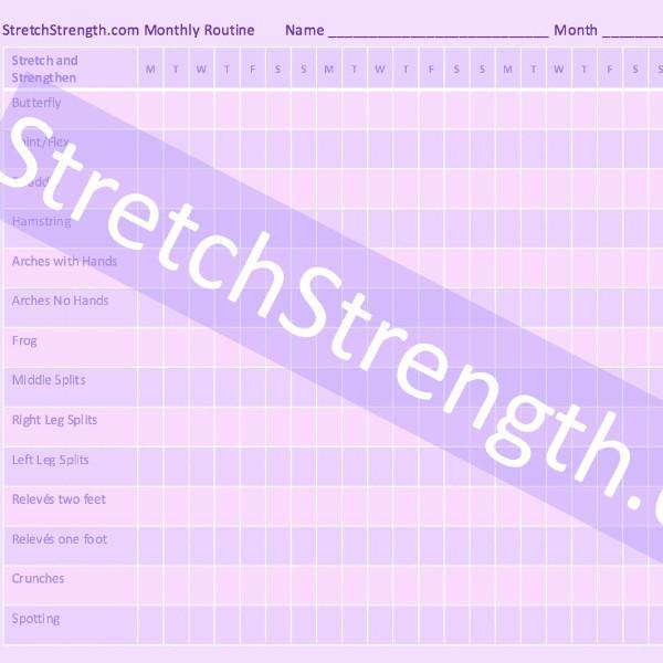 Printable Stretching Chart